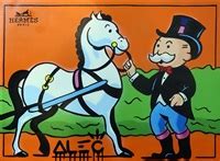 Hermes Monopoly with Reins on Hermes Horse .